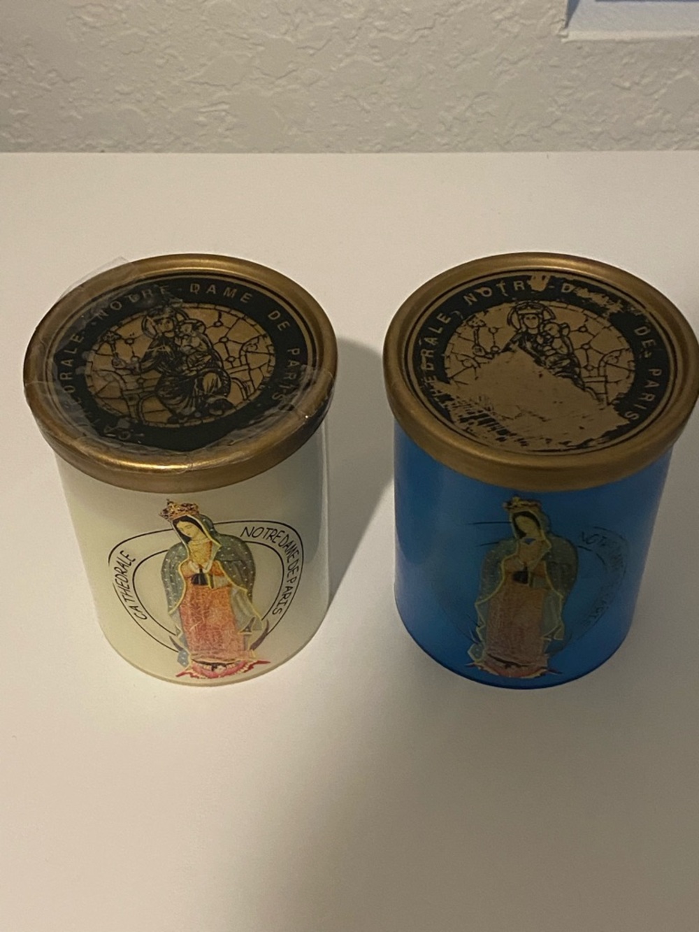 Notre Dame de Paris — Cathedral Candles, Cream and Blue